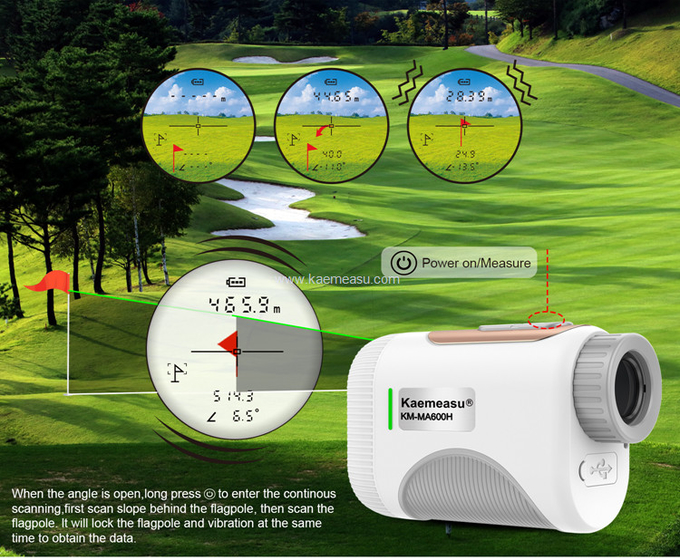 kaemeasu Mini Laser Rangefinder Rechargeable Golf Range Finder With Magnetic Adsorption MA800