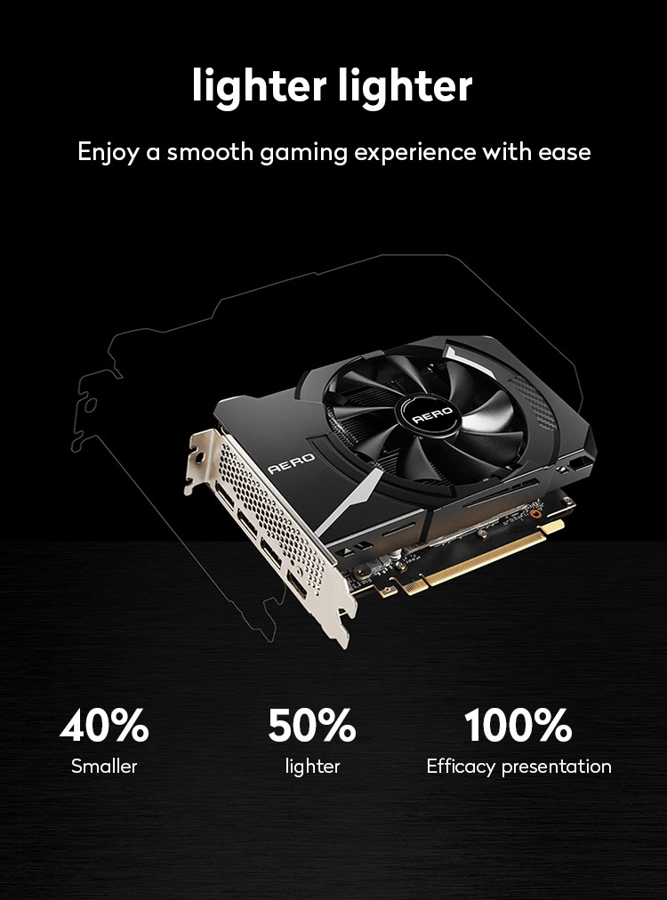 GeForce RTX 3050 AERO ITX 8G Computer Graphics Card DP×3 HDMI×1 Video Output