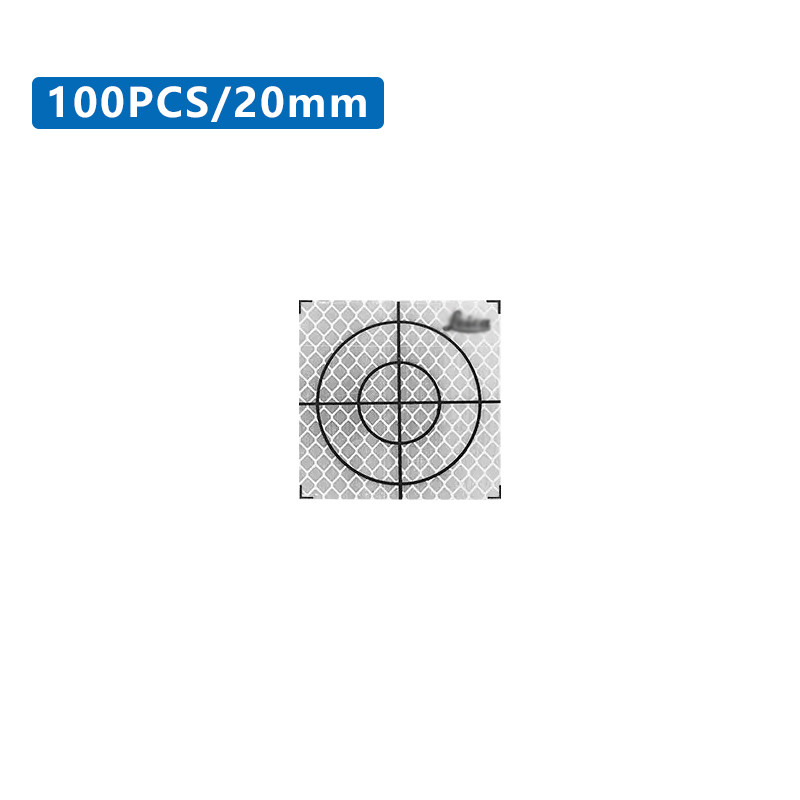100Pcs Size 20/30/40/50/60MM Reflector Sheet For LeicCa Total Station Survey Geography White Target Sheet Reflective Sticker