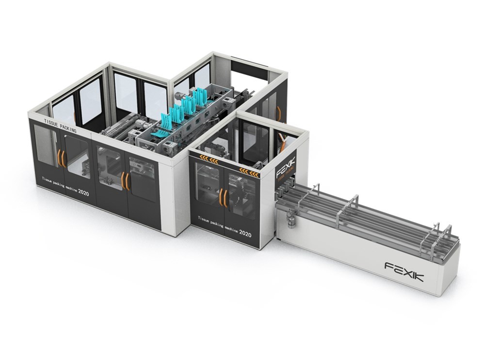200packs/Min Toilet Paper Packaging Machine , LDPE Film Tissue Paper Napkin Making Machine