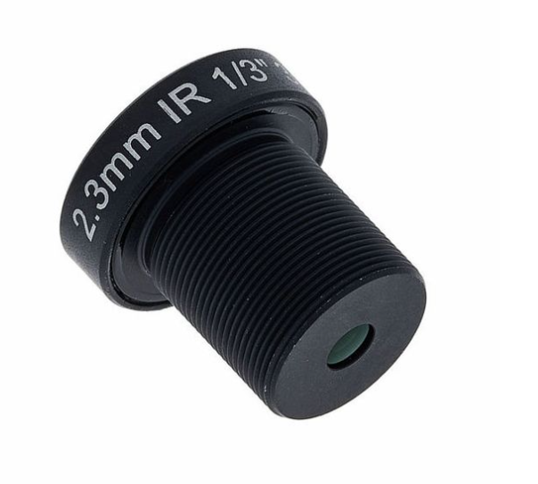 2.3mm 3.5mp F2.2 1/3 inch m12 wide angle cctv board IR lens