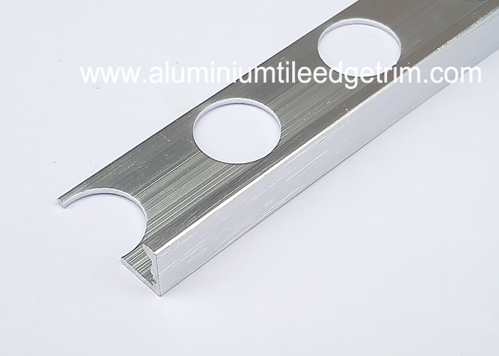 aluminium straight edge tile trim brushed silver