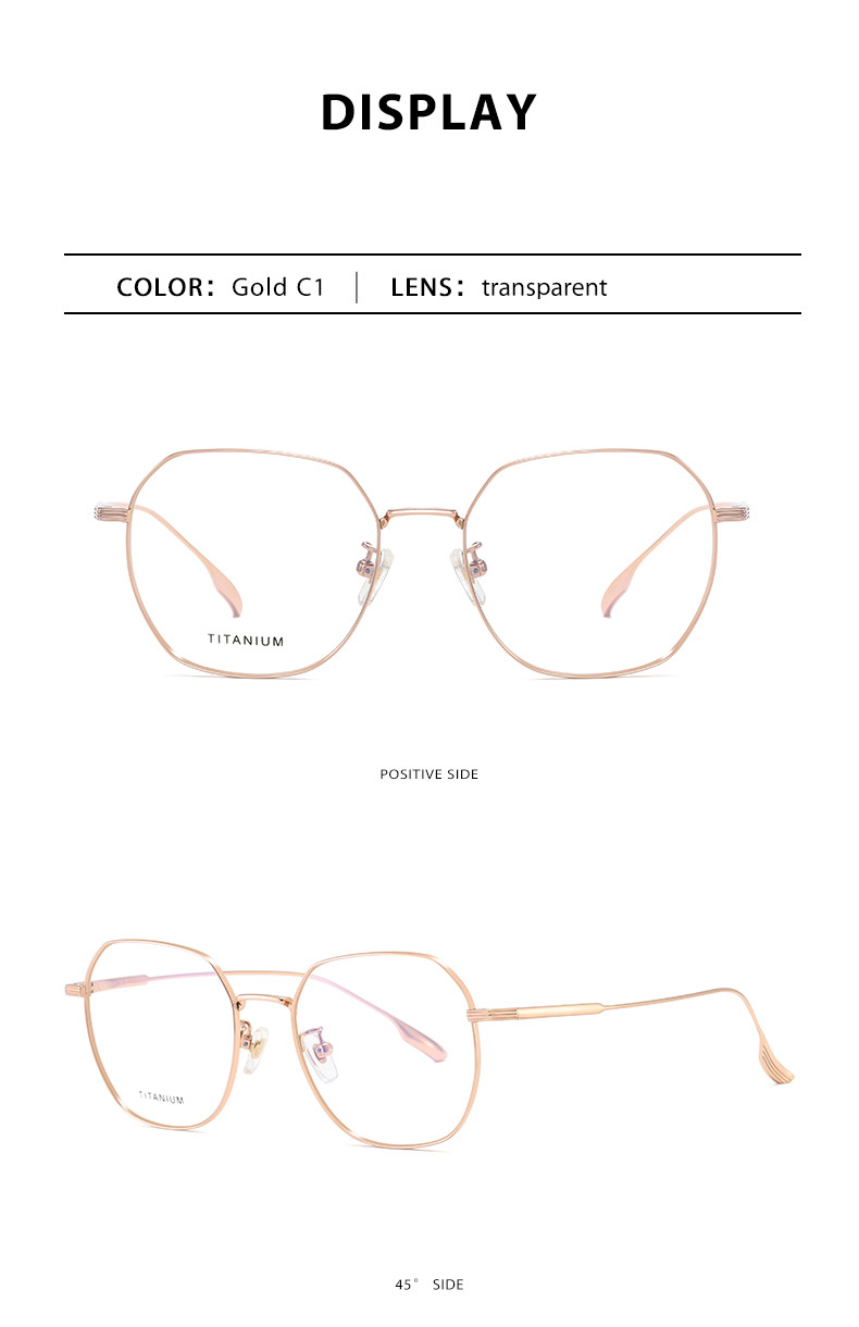 Geometric Round Full Rim Titanium Eyeglasses Prescription Trend