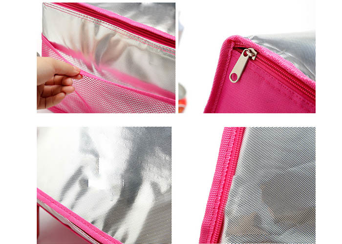 Large EPE Orange Thermal Insulated Tote Lunch Bag OEM Service