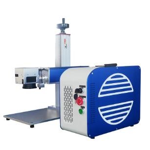 IP54 0.003mm Precision 50W Fiber Laser Marking Machine For Brass