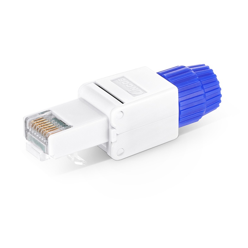 Professional Utp Cat6A Toolless RJ45 Male Connector Keystone Jack by Exact Cables