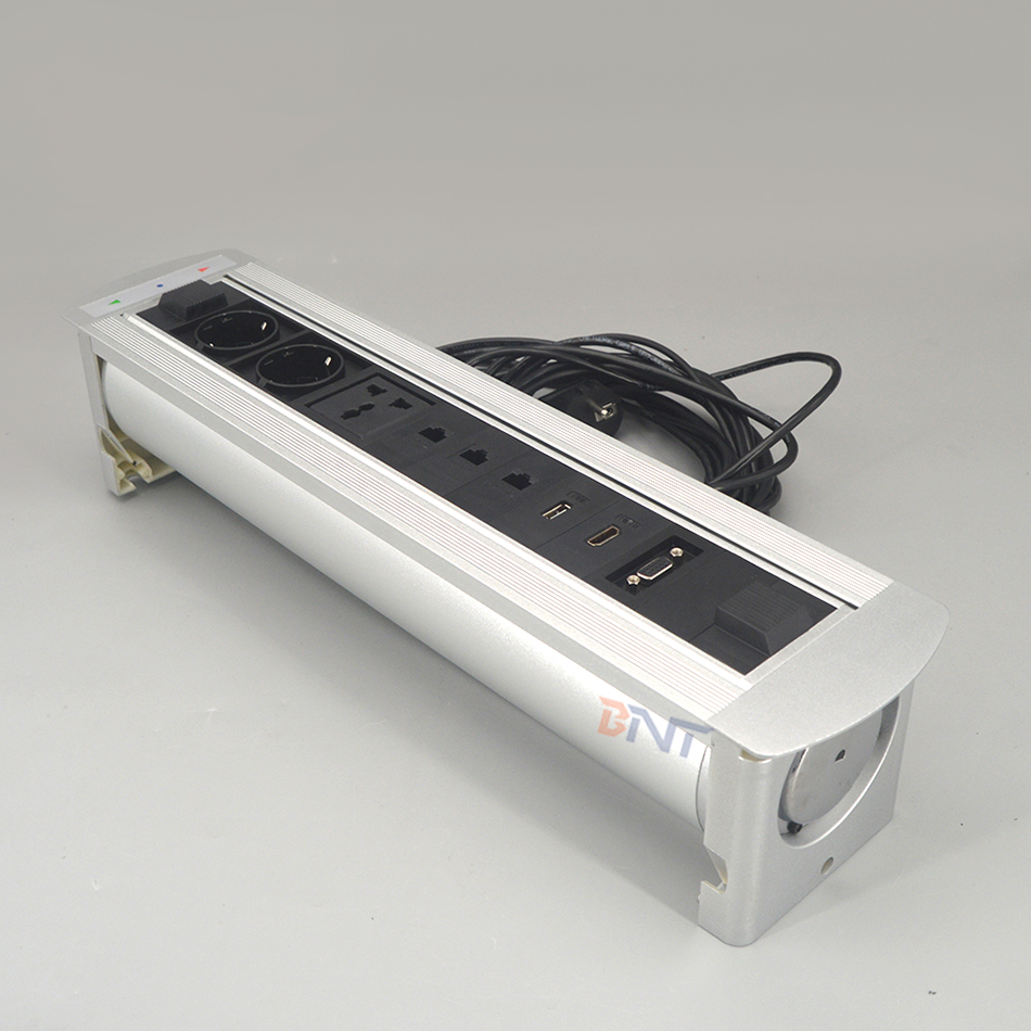 Multimedia electric flip up conference table socket with usb charger
