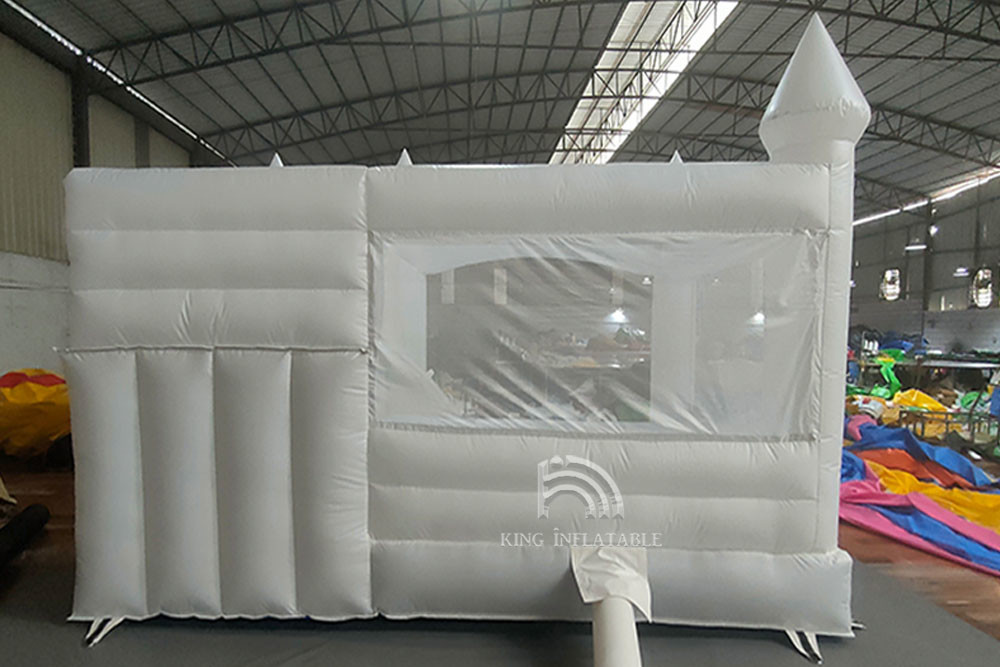King Inflatable White Bounce Castle Slide Ball Pit Combo Jumper Bouncy House Wedding Party Decorations Jumping Bed