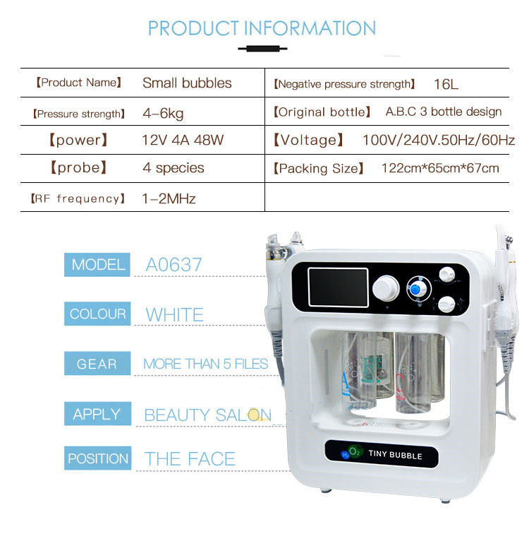 Skin Treatment 4 In 1 Hydrogen Oxygen Machine For Skin Rejuvenation Face Lifting