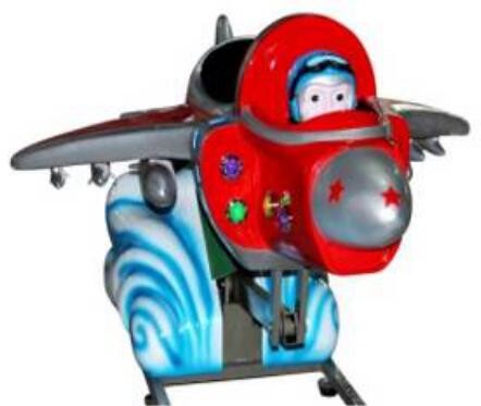 MP3 Swing machine kiddie ride with music the red air fighter