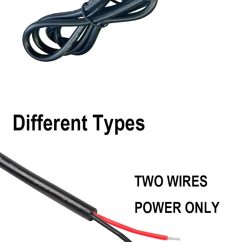 5V USB to Open Stripped Tinned Bare Wires End Pigtail Power Charger Cable for LED Strip Light Lamp