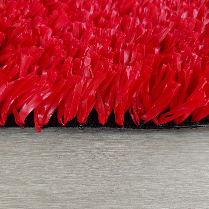 25mm Red Artificial Fake Tennis Grass Low Maintenance Multi Functional Astro Turf For Tennis Sports And Other Activities