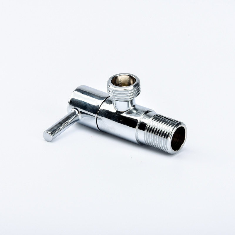 Kitchen Round Handle 135g 0.2Mpa Brass Angle Valve
