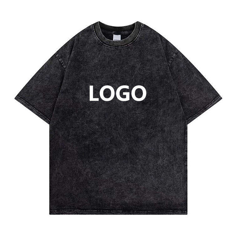 Short Sleeve Customized Heavyweight Screen Printing Cotton Men's Tee for Streetwear