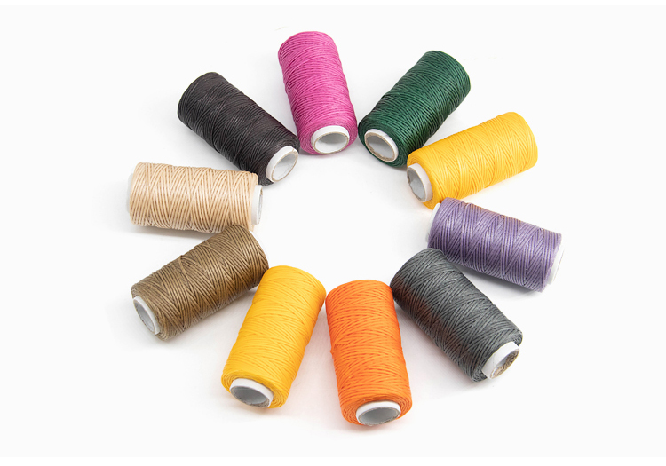 Dyed Color Polyester Nylon Waxed Thread for Small Cone Leather Sewing 7 Days Lead Time