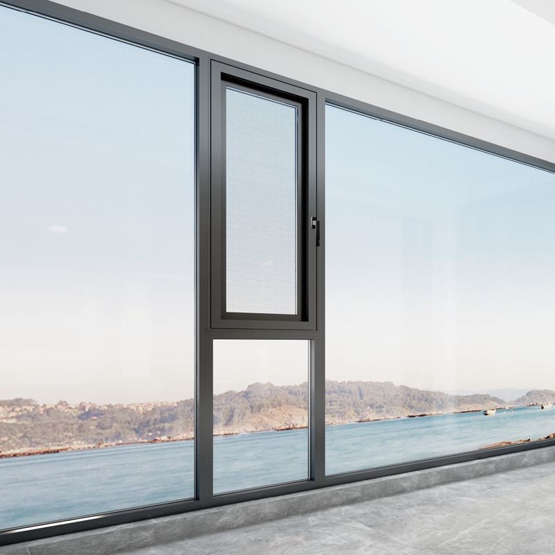 Modern Sliding Open White Aluminum Window Soundproof With Multi Point Lock