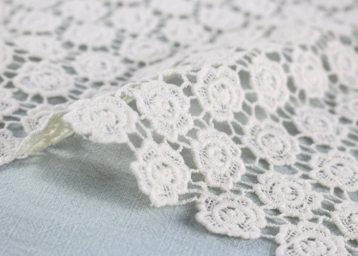Cotton Dying Lace Fabric Guipure French Venice Lace Wedding Dress Fabric Openwork