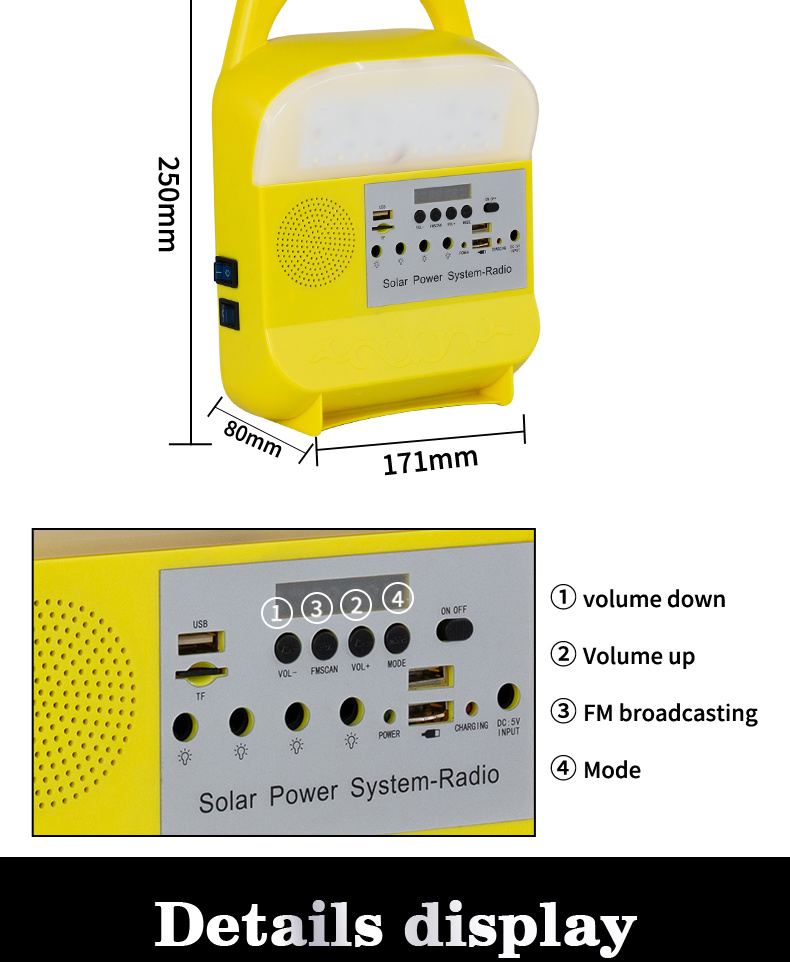 Portable Solar Lighting Kits, Solar Panels for Home Solar Power Generation Systems
