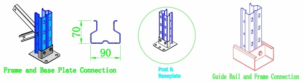 Customized Adjustable Steel Heavy Duty Warehouse Storage Pallet Rack System Teardrop pallet rack