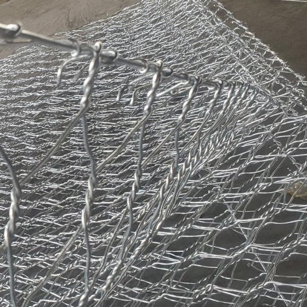 Heavy Galvanized Gabion Box Wire Mesh 2m Length Anti Rust Woven Hexagonal Mesh Style