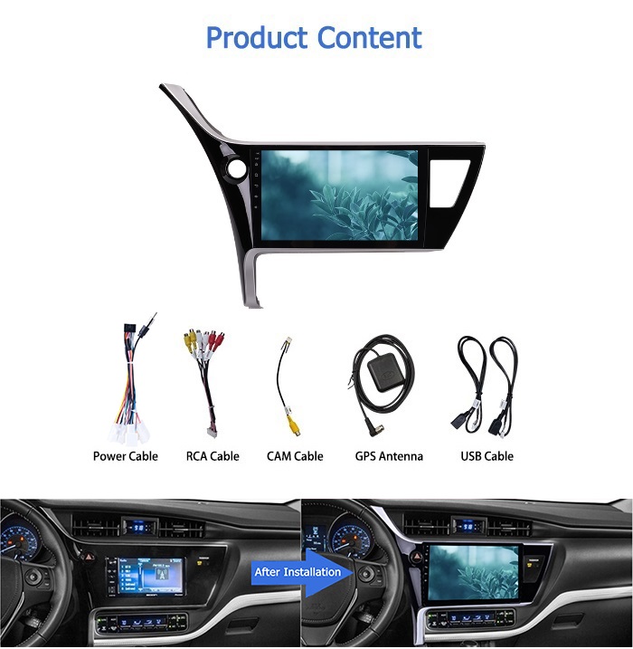 10.1 Inch Toyota Android Car Stereo Touch Screen Android 9.0 Car DVD Player
