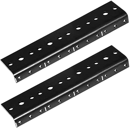 Black Powder Coated Steel Server Rack Rail Pair DIY Hardware Kit for Rack Enclosures