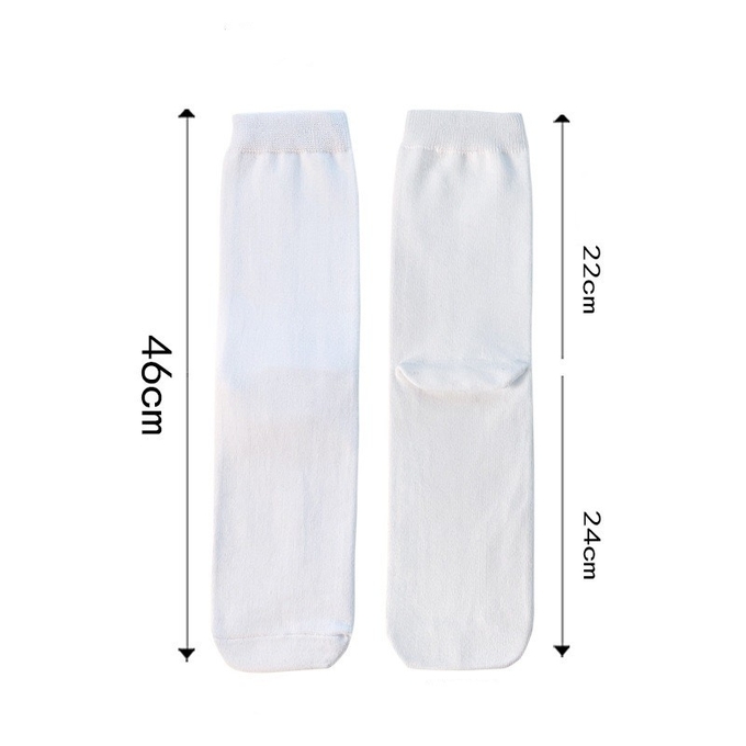 White Blank Polyester Sublimation Socks For Customized Photos Printing