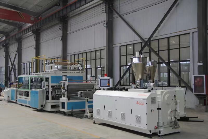 PVC Glaze Tile Extrusion Line with 25000x6000x3500 Dimensions and 36 rpm Screw Speed