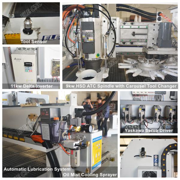 ELE 2140 atc cnc cabinet processing machine with 9kw hsd air cooling automatic tool change spindle