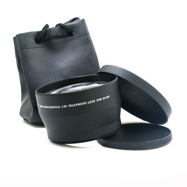 Wide Angle 72mm 2.0 X Telephoto Lens Macro Lens Attachment For DC / DV