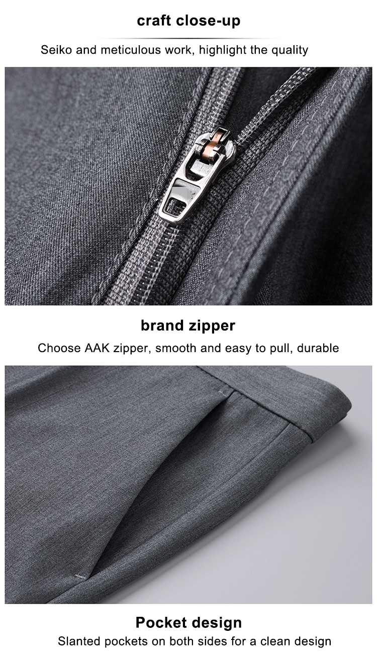 Plus Size Chino Casual Men's Pants Trousers with Side Pockets in Nonwoven Fabric