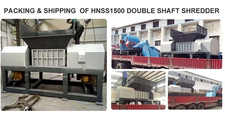 Durable Double Shaft Metal Shredder Machine High Capacity Copper Cable Shredder