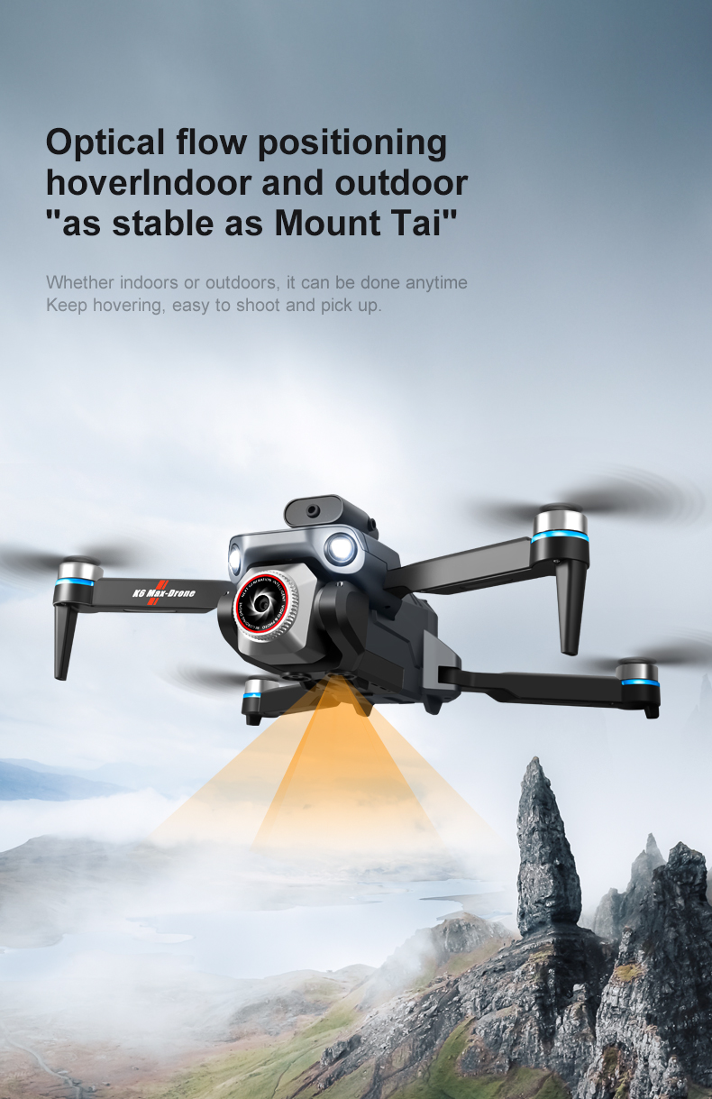 K6 Max Drone Wifi Foldable Remote Control Helicopter Perfect for Thrilling RC Dron Toy Gifts