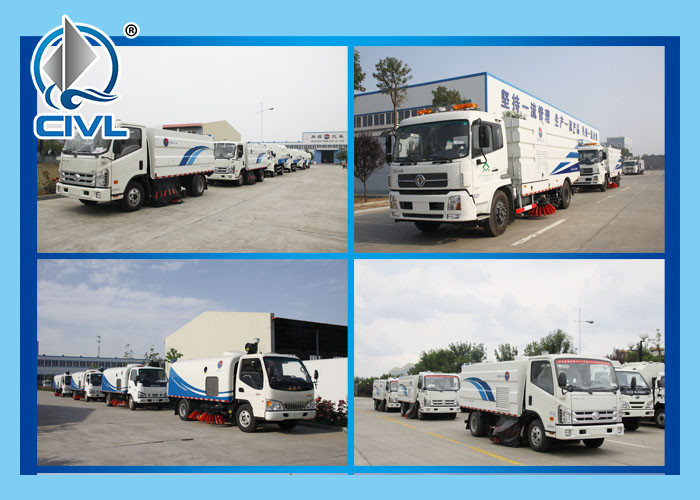 New Light Road Sweeper Truck With Stainless Steel 5m³ GarbageTank 1100L Water Box With Good Price