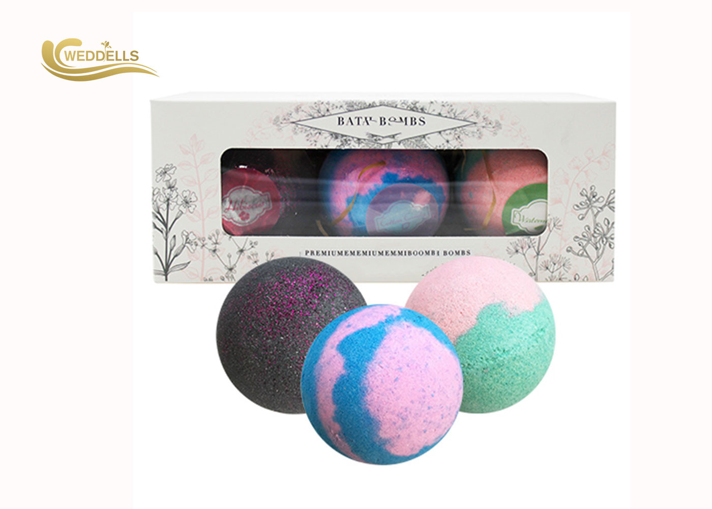 Moisturize Skin Bath Bomb Gift Sets 6.5cm Diameter Size For Beautiful Box Gift