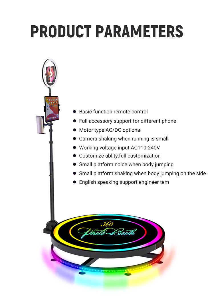 Slow Motion Spinning 360 Photo Booth Portable Automatic 360 Spinning Booth
