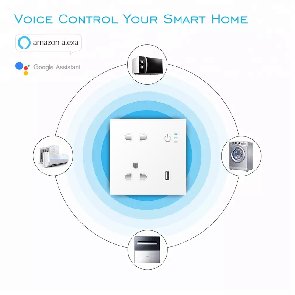 Smart Home Products Support Speaker Connection Usb Interface Smart Wifi Power Electric Plug And Socket