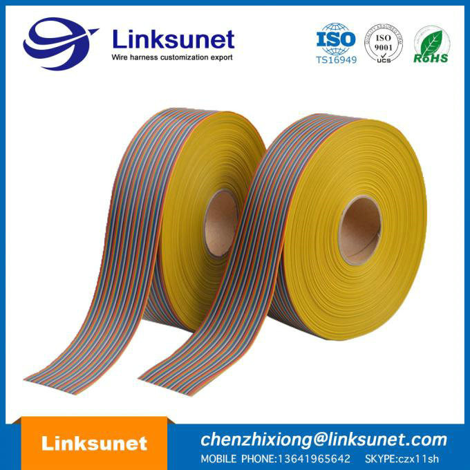 UL2651 - 26AWG 2.54MM Pitch Flat Ribbon Cable Gray Custom 0.1 - 10M High Voltage