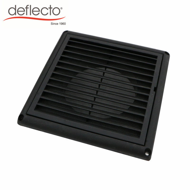 HVAC 6 Inch Plastic Air Vents UV Anti Venting Outdoor Hood 150MM Black Color