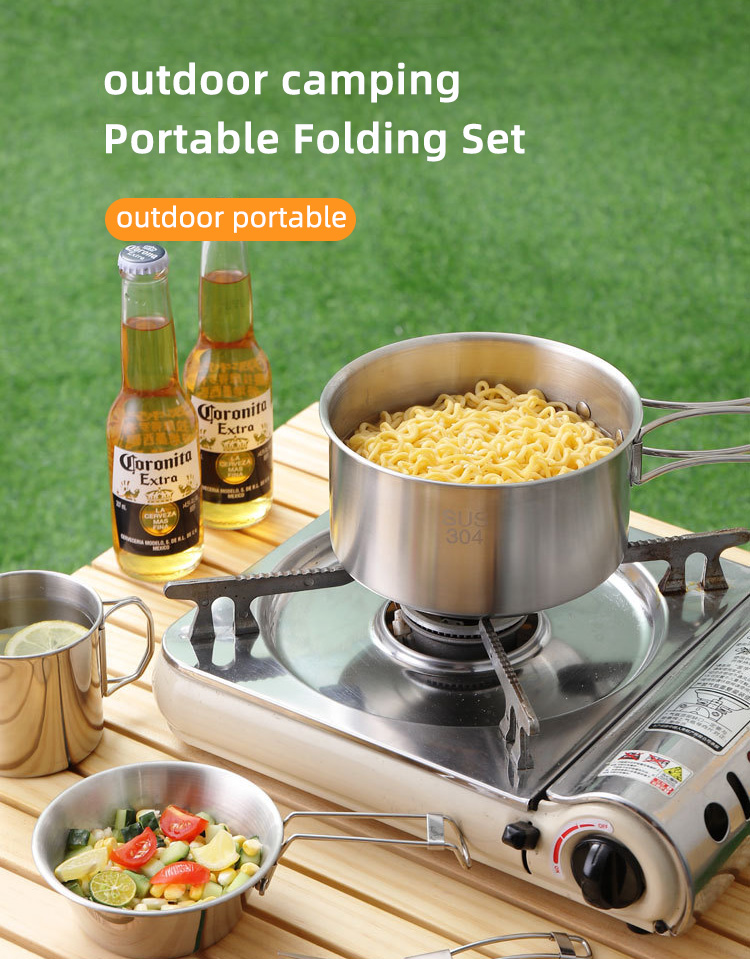 304 Stainless Steel Outdoor Multifunctional Multi Person Camping Picnic Set