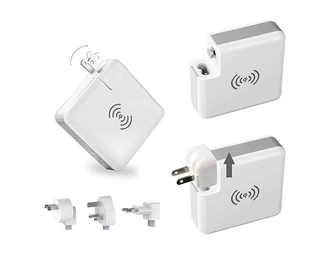 Four In One Universal 2 USB Qi Wireless Charger Power Bank