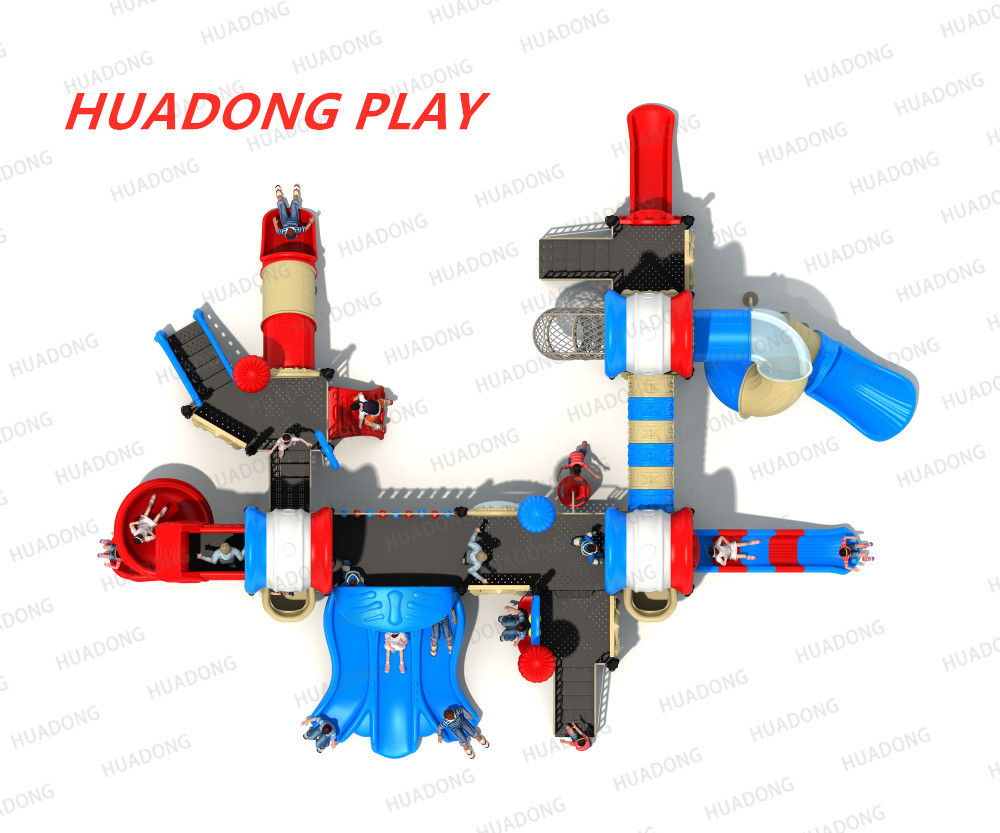 Pepsi House Series Outdoor Playground Slides / Childrens Outdoor Playsets