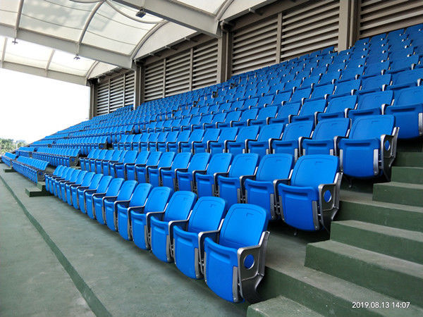 500-550mm Soft Foam Cushion Bleacher Seats , Powder Coated Fold Up Stadium Chairs