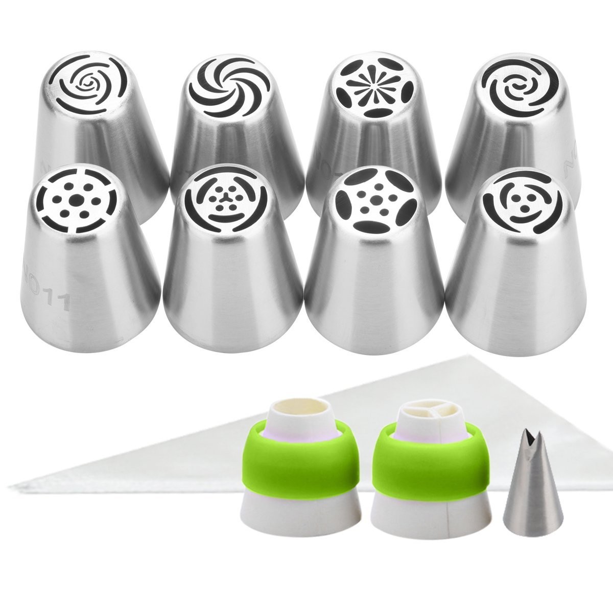 Reusable Silicone Icing Piping Cream Pastry Bag Cake DIY Decorating Tool russian piping tips with bag