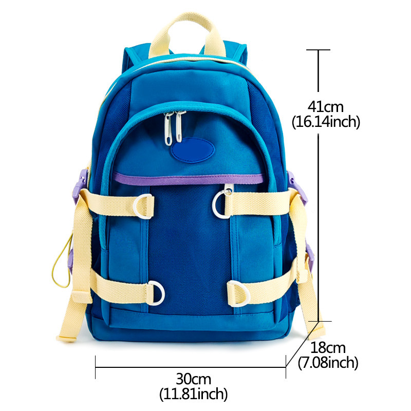 Nylon School Bags Backpack , Blue Student Bags For Outdoor Travel Camping