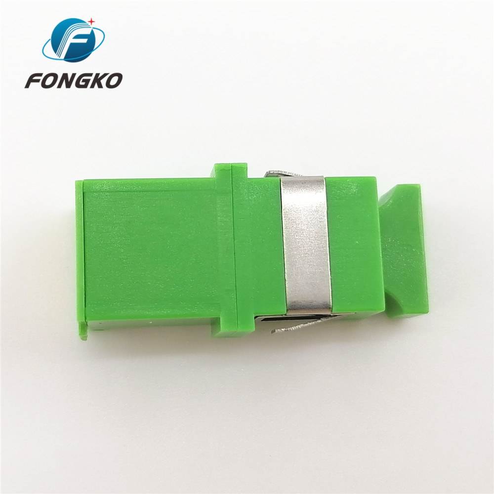 Simplex Green Shell Singlemode SC/APC Auto Shutter Adapter SC Fiber Optic Adapters