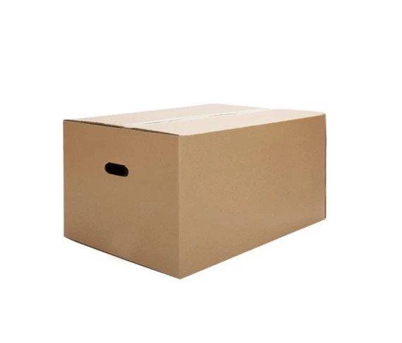 moving brown carton box with handle