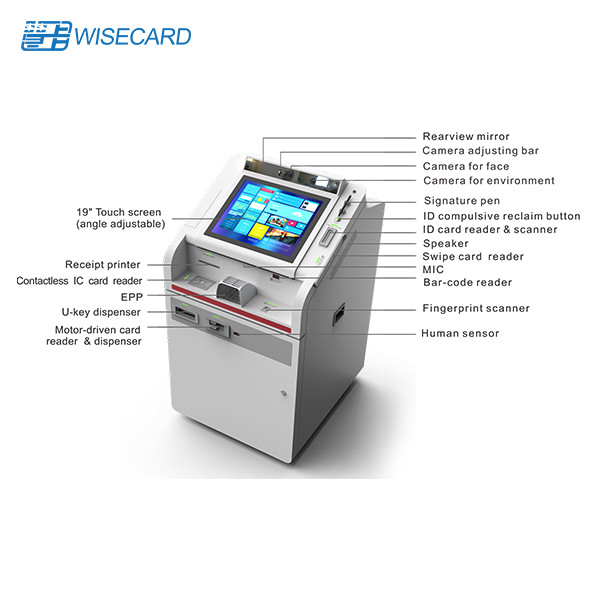Floor Standing Smart Teller Machine , Commercial Bank ATM Cash Deposit Machine