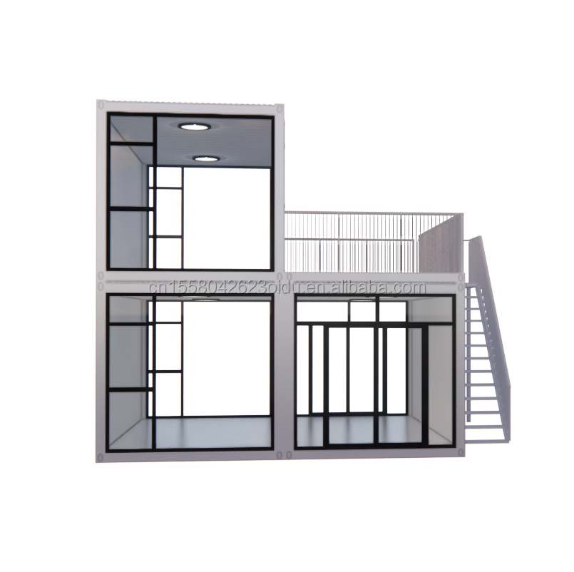 Galvanized Steel Square Tubes Main Structure Customized Color 20ft Container House Prefabricated Temporary Office/Shop/Villa