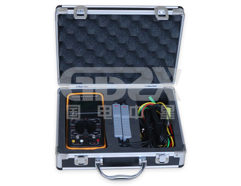 Double Clamp Digital Phase Meter , Portable Power Quality Analyser High Resolution